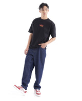 Men's Blue Casual Baggy Fit Solid Jeans