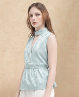 Women's Blue Sleeveless Top