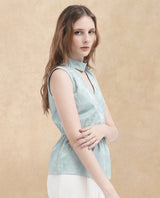 Women's Blue Sleeveless Top