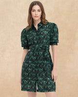 Women's Green Casual Half Sleeves Dress
