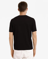 Men's Black Casual Regular Fit Printed Half Sleeves Tshirt