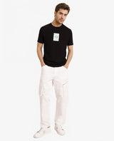 Men's Black Casual Regular Fit Printed Half Sleeves Tshirt