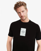 Men's Black Casual Regular Fit Printed Half Sleeves Tshirt