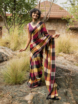 Women's Multicolor Slub Saree