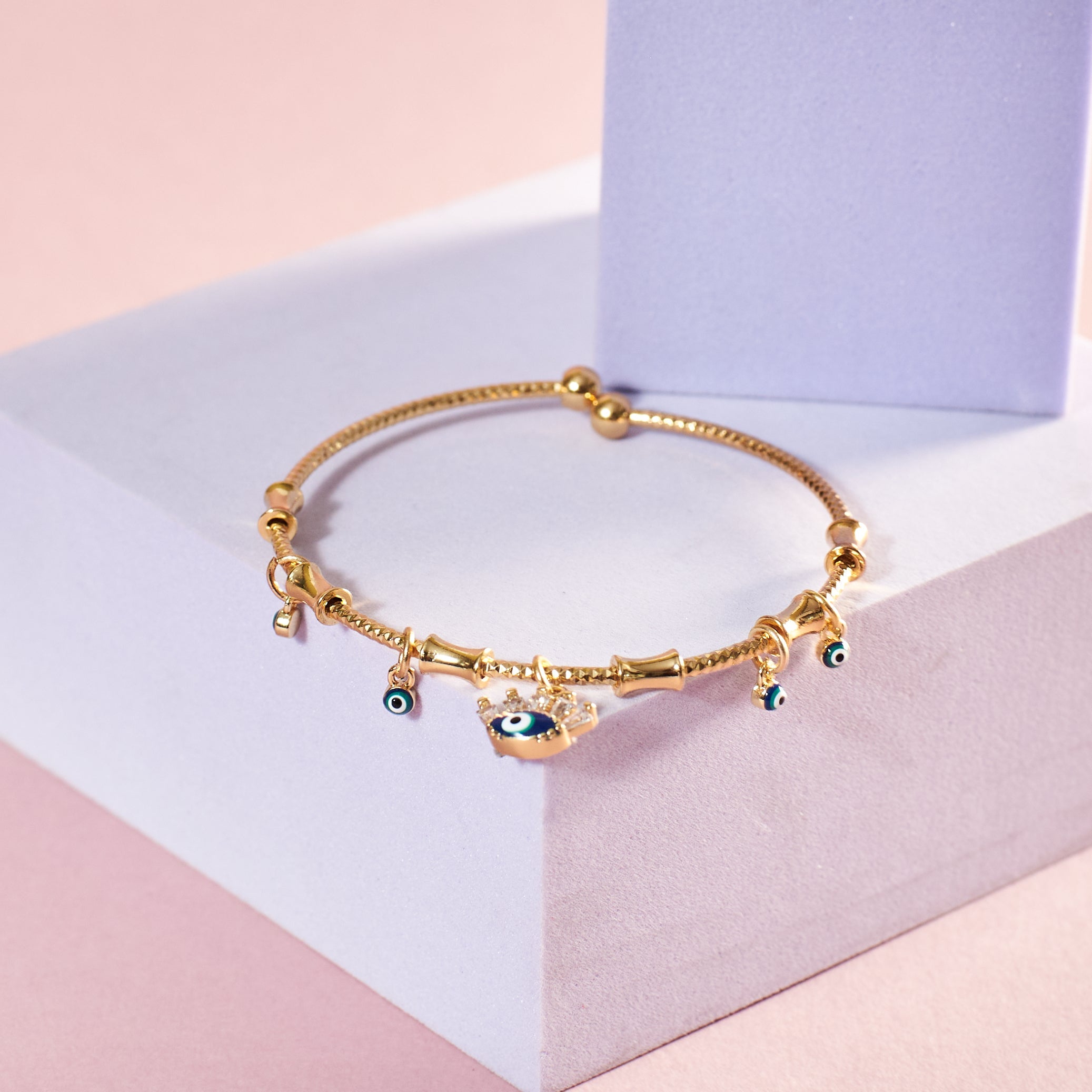 Women's Chic Evil Eye Tassel Bangle