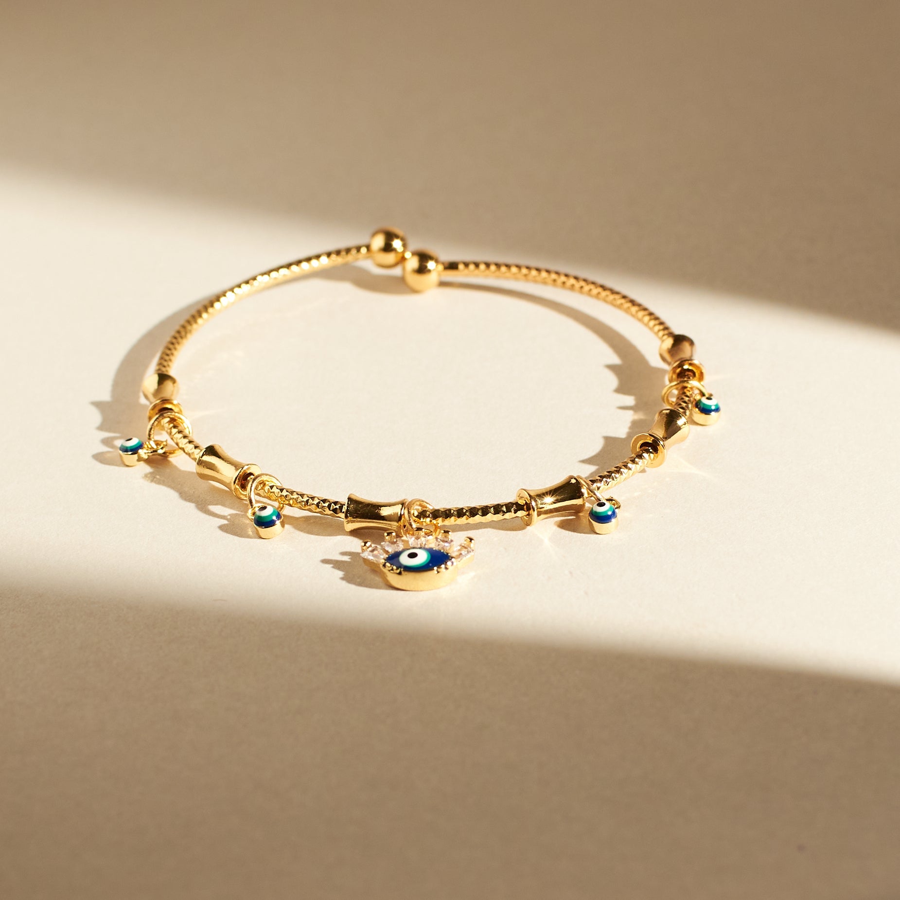 Women's Chic Evil Eye Tassel Bangle