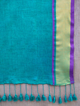 Women's Blue Pure Cotton Saree
