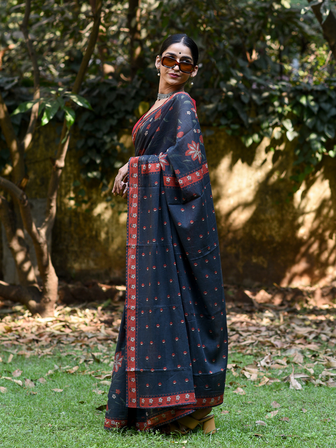 Women's Multicolor Pure Cotton Saree