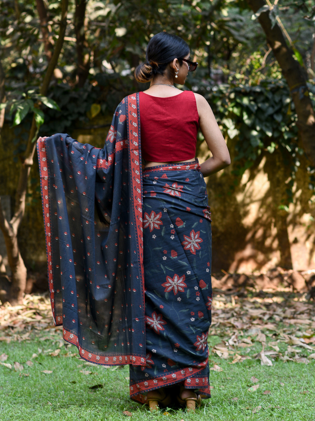 Women's Multicolor Pure Cotton Saree