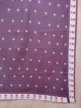 Women's Purple Pure Cotton Saree