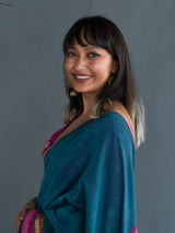 Women's Blue Cotton Saree