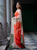 Women's Multicolor Mul Cotton Saree