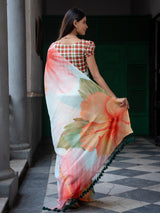 Women's Multicolor Mul Cotton Saree