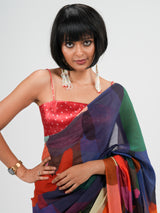 Women's Multicolor Cotton Saree