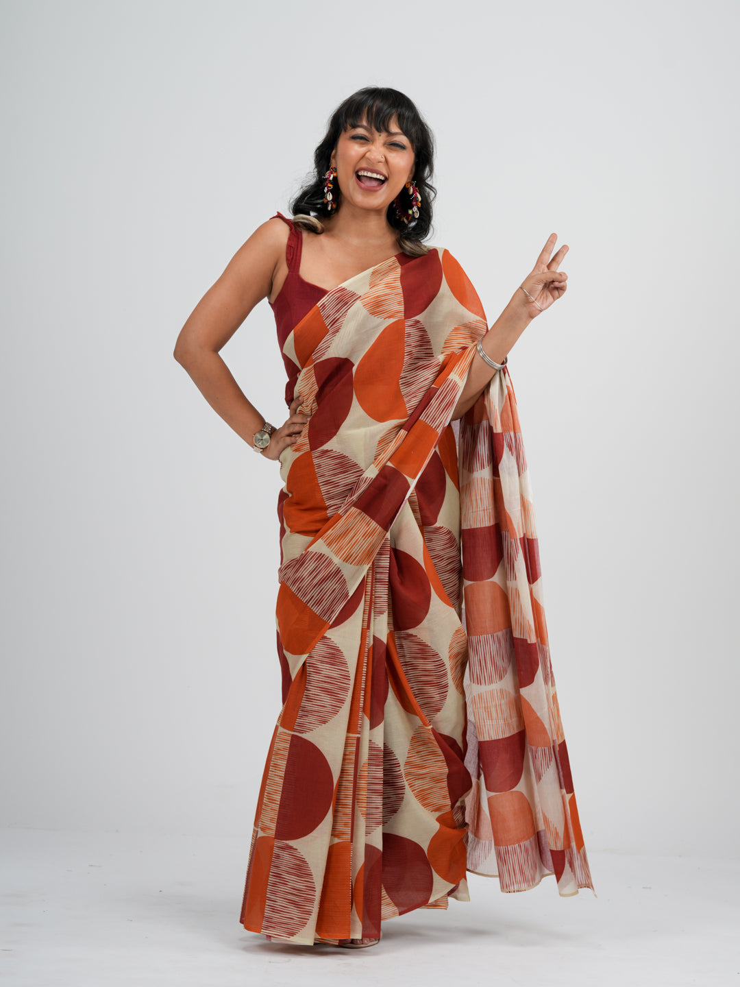 Women's Multicolor Cotton Saree