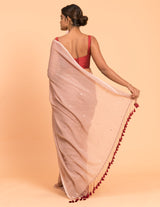 Women's Brown Mul Cotton Saree