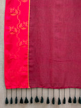 Women's Black and Red Border Casual Cotton Saree