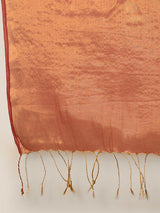 Women's Red Cotton Blend Saree