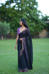 Women's Multicolor Mul Cotton with Zari Saree