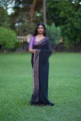 Women's Multicolor Mul Cotton with Zari Saree