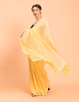 Women's Yellow Casual Pure Cotton Saree