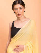Women's Yellow Casual Pure Cotton Saree