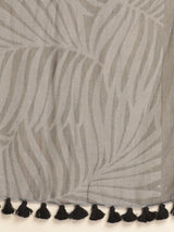Women's Gray Cotton Blend Saree