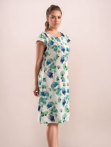 Women's Multicolor Casual A-Line Printed Half Sleeves Dress