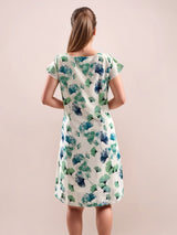 Women's Multicolor Casual A-Line Printed Half Sleeves Dress