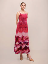 Women's Multicolor Casual Maxi Abstract Sleeveless Dress