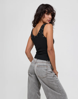 Women's Black Casual Regular Fit Solid Sleeveless Top