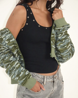 Women's Black Casual Regular Fit Solid Sleeveless Top