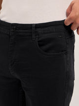 Men's Black Mid Rise Skinny Fit Jeans