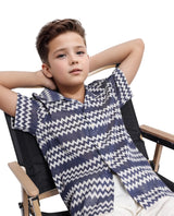 Boys Blue Casual Regular Fit Printed Half Sleeves Shirt