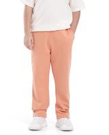 Boys Orange Casual Regular Fit Solid Track Pant