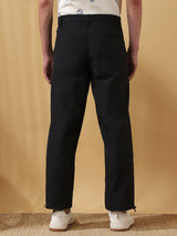 Men's Black Casual Regular Fit Solid Joggers
