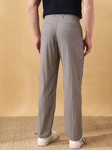 Men's Grey Casual Regular Fit Solid Joggers