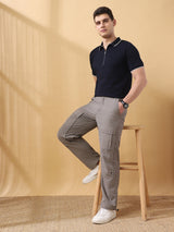 Men's Grey Casual Regular Fit Solid Joggers