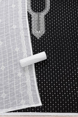 Women's Black Rayon Floral Print Unstitch Dress Material With Thread Work