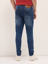 Men's  Blue Casual Skinny Fit Solid Jeans