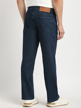 Men's Blue Casual Straight Fit Solid Jeans