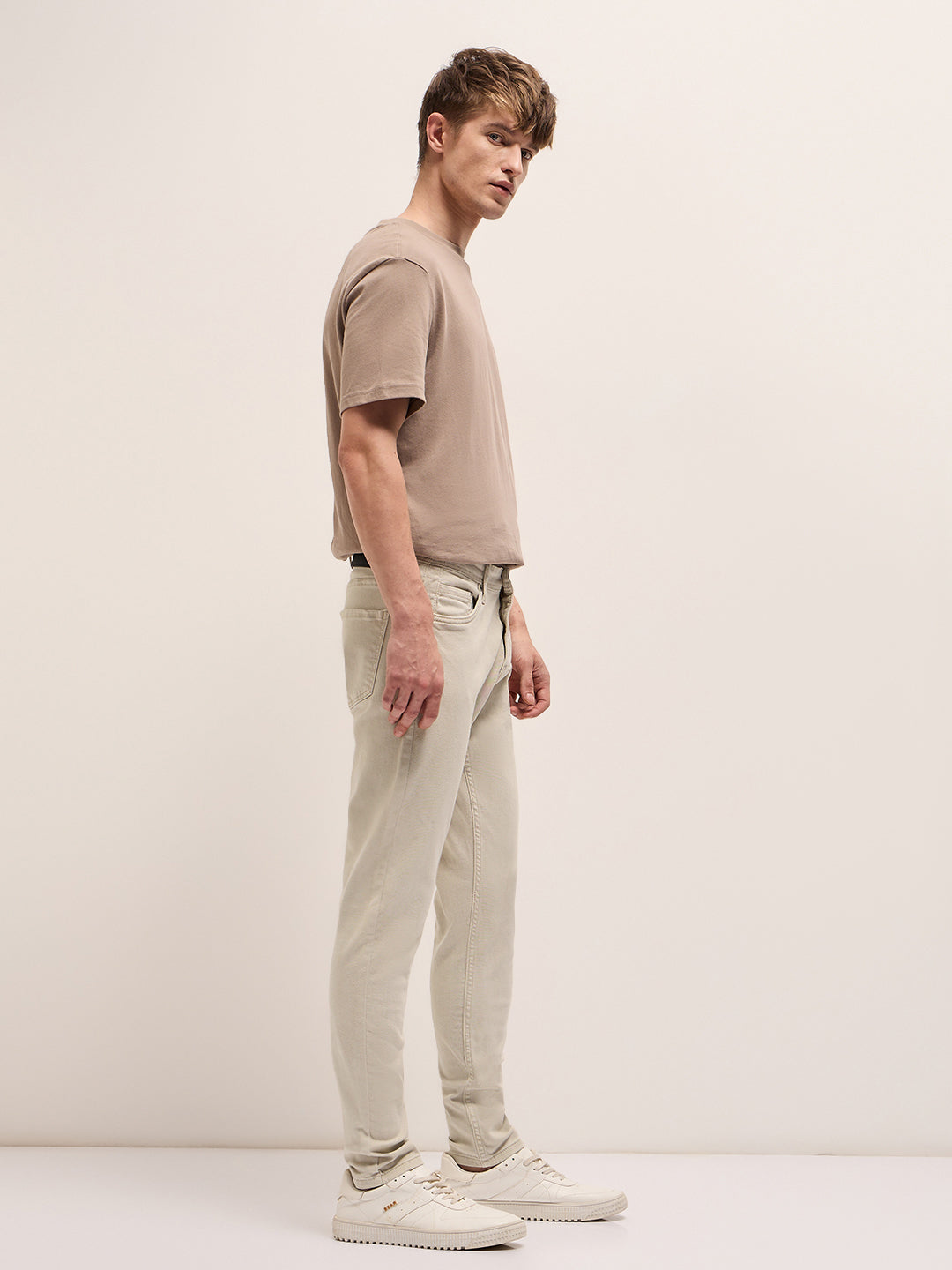Men's Khaki Casual Skinny Fit  Jeans