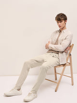 Men's Khaki Casual Skinny Fit  Jeans