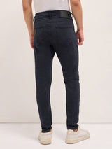 Men's Stylish Dark Blue Jeans with Comfortable Stretch and Skinny Fit