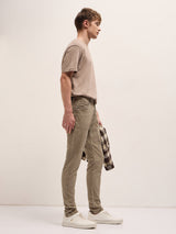 Men's Stylish Khaki Jeans with Comfortable Stretch and Skinny Fit