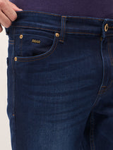 Men's  Blue Casual Skinny Fit Solid Jeans