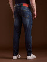 Men's Blue Casual Slim Fit Solid Jeans