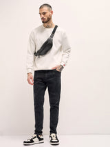 Men's Black Casual Skinny Fit Solid Jeans
