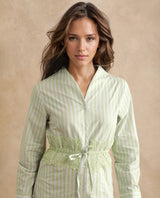 Women's Green Casual Full Sleeves Top