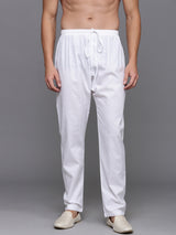 Men's Majestic White Festive Cotton Pajama